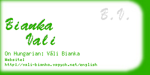 bianka vali business card