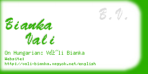 bianka vali business card